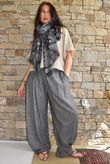 Lindin Linen Blend Dart Barrel Pant Washed Charcoal